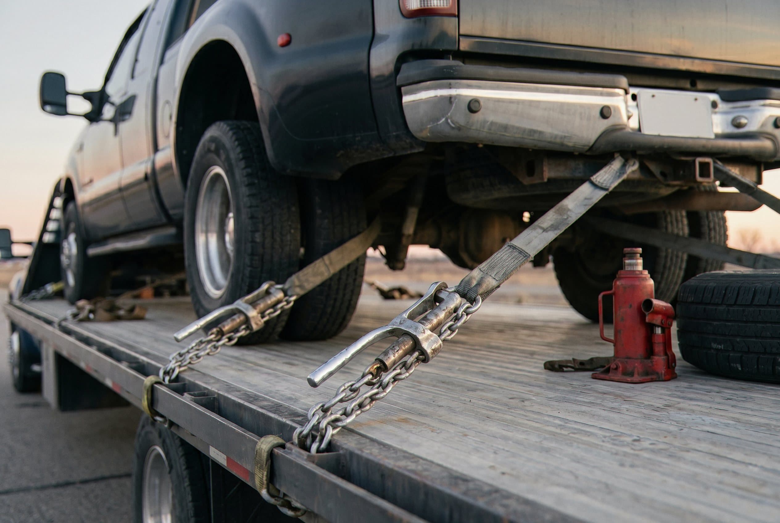 Chain binder winch securing mechanism