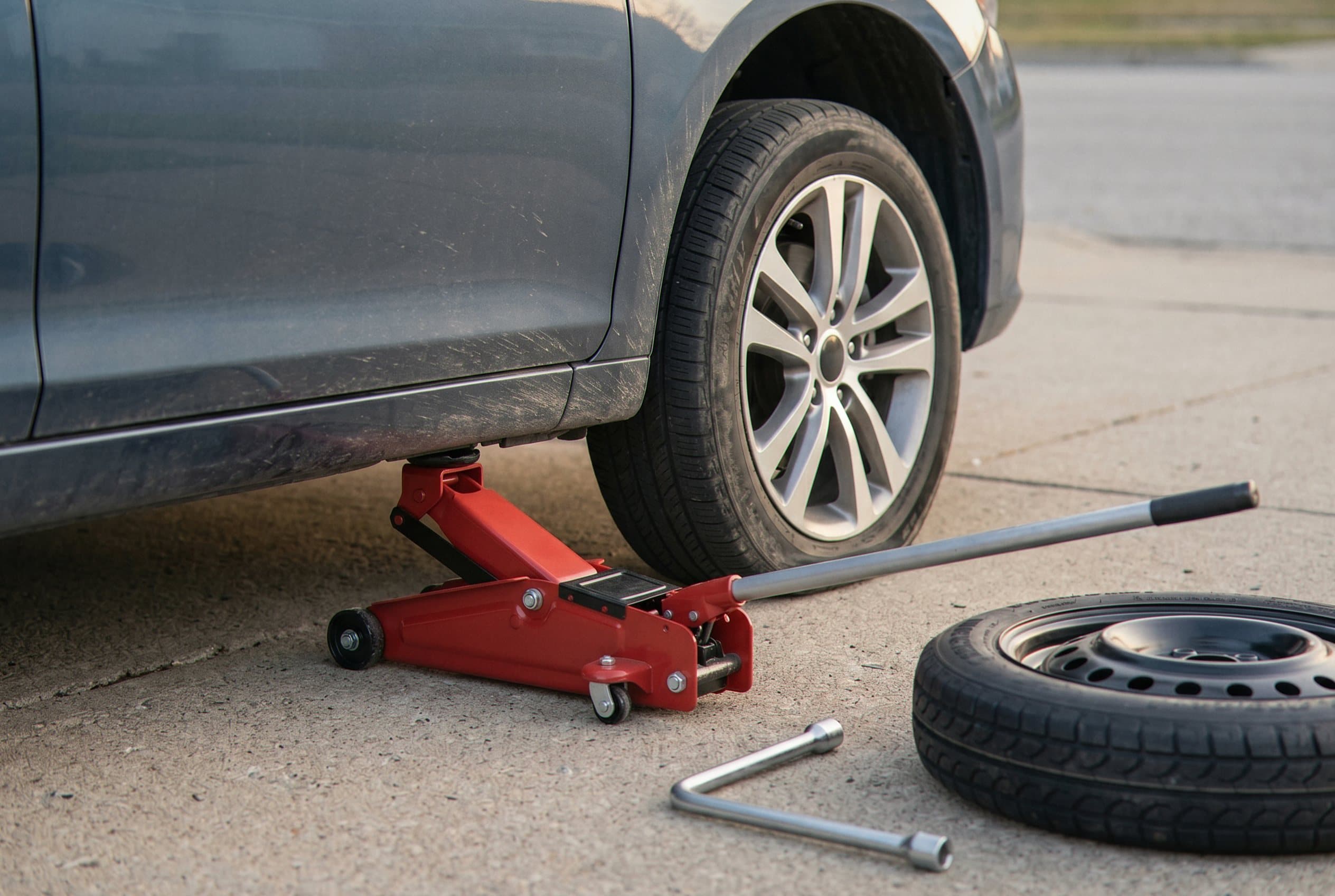 Tire wheel pavement shoulder